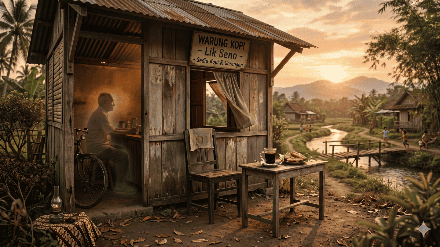 Pria Tua di Warkop Lik Seno